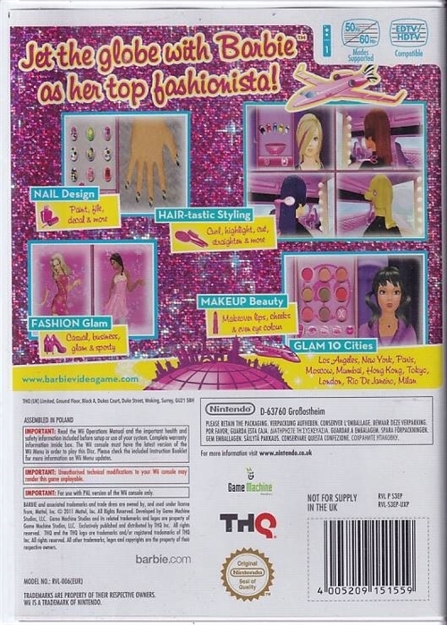 Barbie Jet Set and Style - Wii (B Grade) (Genbrug)
